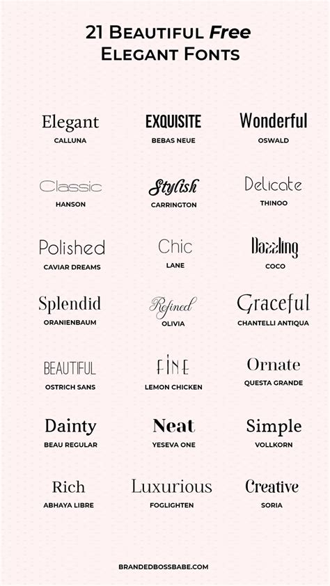 20 Beautiful And Free Elegant Fonts Typography Logo Fonts Graphic