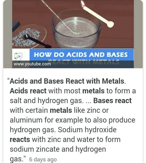 How Do Acids And Bases React With Metals