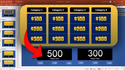 9 Steps To Make Jeopardy Powerpoint Game Scoreboard