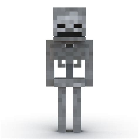 Minecraft Skeleton 3d Model 29 3ds C4d Fbx Ma Obj Max Free3d