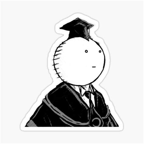 assassination classroom koro sensei white face sticker for sale by shindouart redbubble