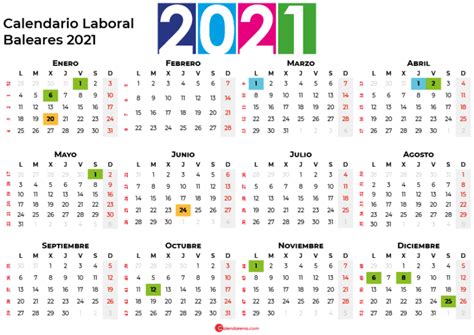 Descargar Calendario Laboral Baleares 2021 Para Imprimir