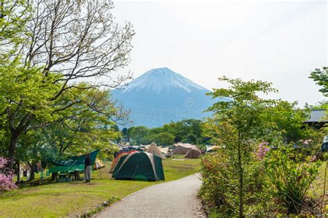 Camping Tents In Fuji Hakone Izu National Park Lake Tanuki Campground