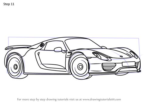 How To Draw A Porsche 918 Spyder Sports Cars Step By Step