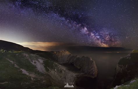 Milky Way Over Stair Hole Rocks At Lulworth Cove Krystian Klysewicz