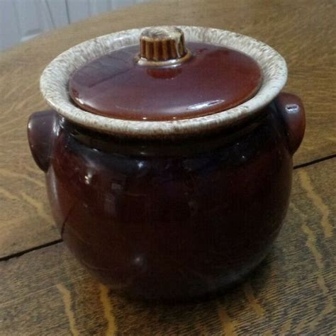 Vintage Hull Brown Drip Glaze Bean Pot Vgvc Ebay