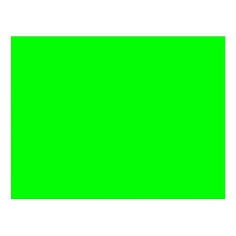 Neon Green Screen Bright Solid Color Cool Postcard Uk