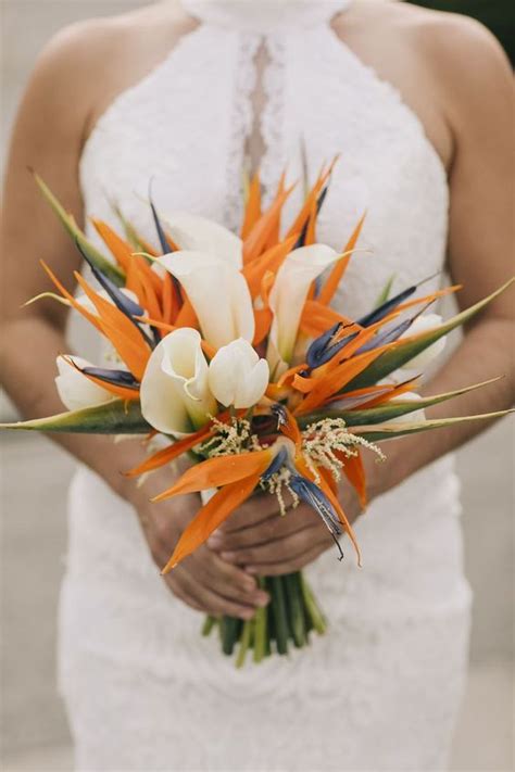 bright and beautiful tropical wedding bouquets for a destination wedding