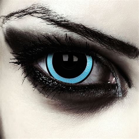 Designlenses Blau Schwarze Große Farbige Kontaktlinsen Mini Sclera
