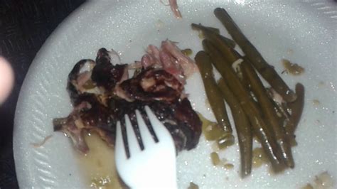 smoked turkey tails with fresh green beans part 2 youtube
