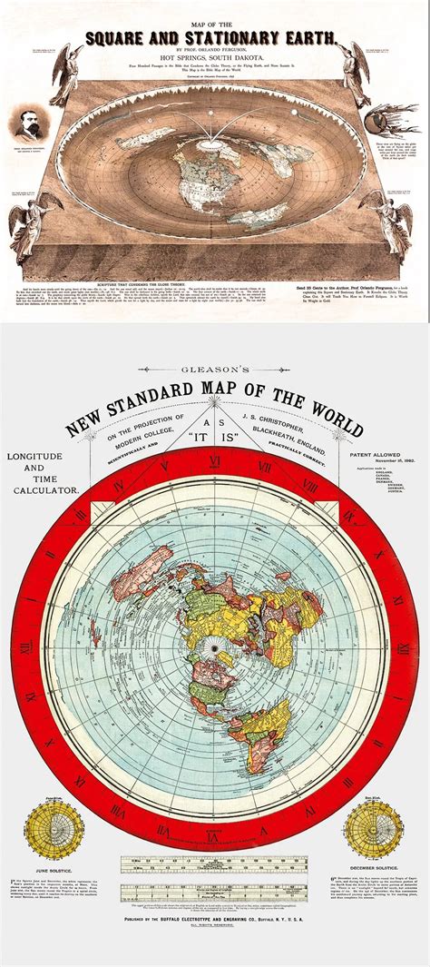 Buy Flat Earth Maps Set Of 2 Maps Flat Earth Map 24 X 36 Gleasons