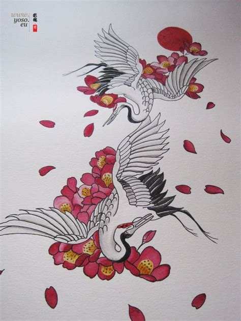 Japanese Crane Tattoo Idea Рисунки Картины Искусство