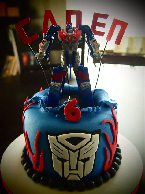 Optimus Prime Transformer Birthday Cake By Olive Parties Transformers