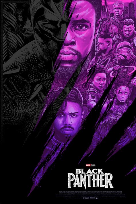 Black Panther Officially Licensed Screen Print Black Panther Movie