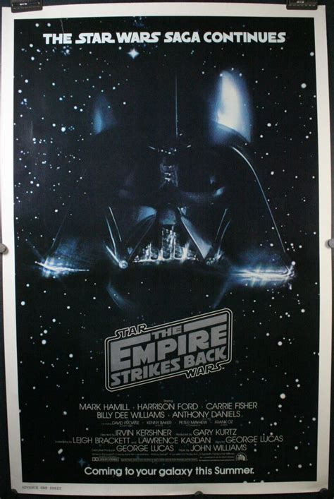 Empire Strikes Back Original Rolled Unfolded Teaser Star Wars Movie