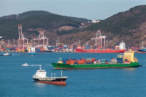 Busan South Korea Industrial Harbor Editorial Stock Image Image Of