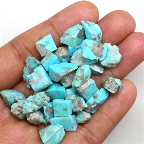 Natural Turquoise Rough Loose Gemstone 7x8 To 9x15 Mm Approx Etsy