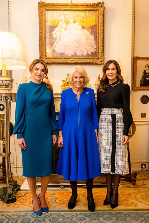 Camillas Power Summit Queen Consort Welcomes Rania Of Jordan Mathilde Of Belgium Crown