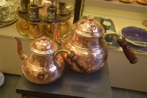 Turkish Copper Teapot Pure Copper Tea Maker Hammered Etsy