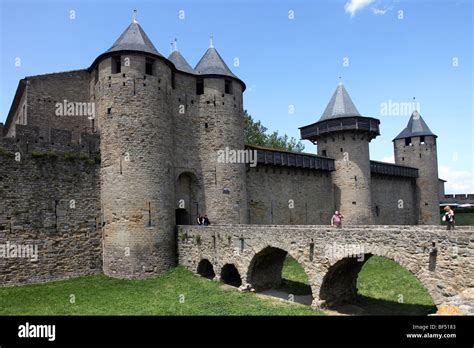 The 12th Century Castle And Bridge Set Inside The Medieval Town Of