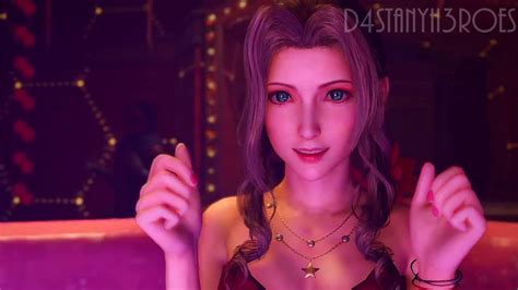 Final Fantasy Vii Remake Aerith Wearing Beautiful Red Dress Youtube