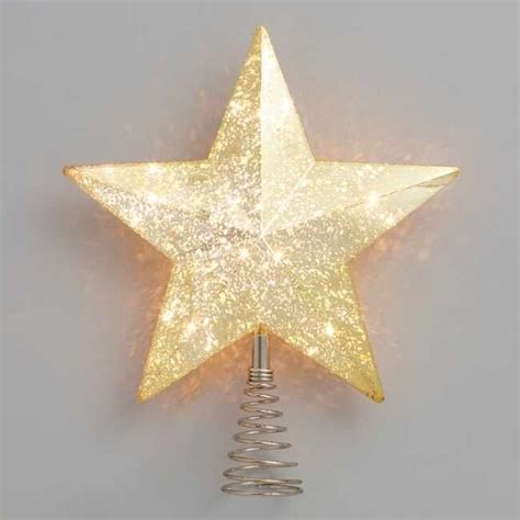 Vintage Gold Star Led Light Up Tree Topper By World Market Led Tree