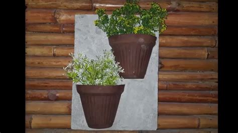 Wall Hanging Flower Pots Diy Room Decor Concrete Craft Diy