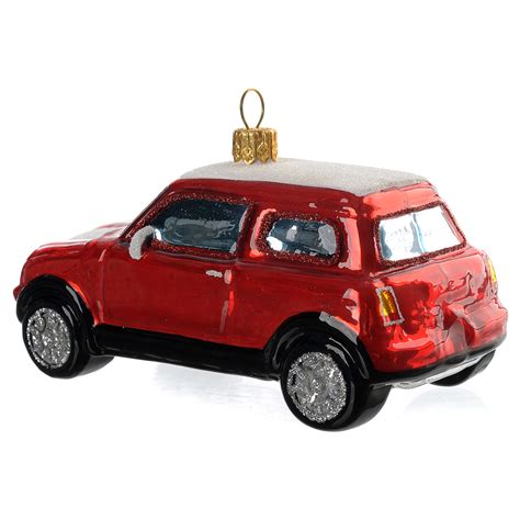 Blown Glass Christmas Ornament Red Mini Cooper Online Sales On