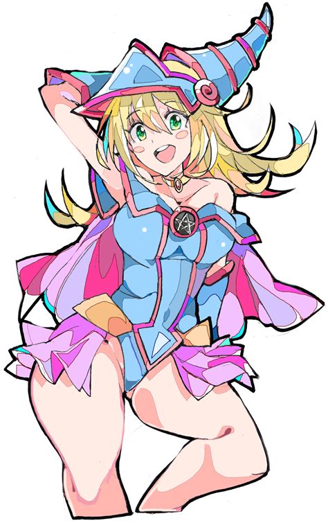 Enpe Dark Magician Girl Yu Gi Oh Highres 1girl D Arm Up Bangs