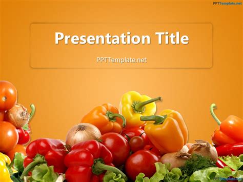 Template Powerpoint Free Vegetables