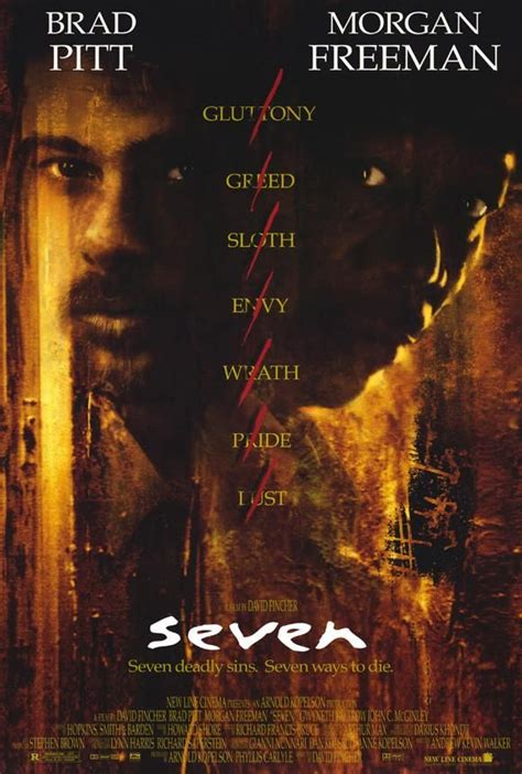 Seven 27x40 Movie Poster 1995 Seven Movie Top Horror Movies Se7en