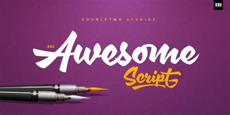 Xxii Awesomescript™ Font Download Cool Lettering Brush Lettering Cool