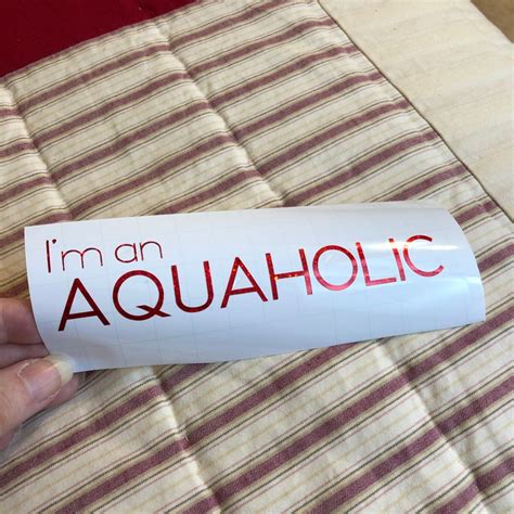 Aquaholic Water Bottle Decal Holographic Decal Healthy Etsy