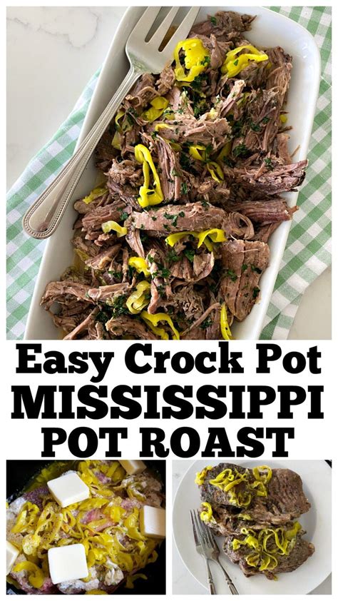 Easy, fast & quick it takes only 15 minutes of prepping beef, cremini mushrooms, onions, garlic and herbs. Crock Pot Mississippi Pot Roast - Easy Sunday Dinner Idea ...
