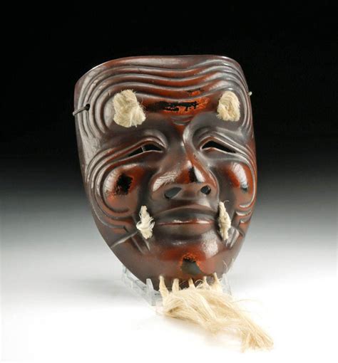 Sold At Auction Japanese Showa Lacquered Wood Noh Okina Mask