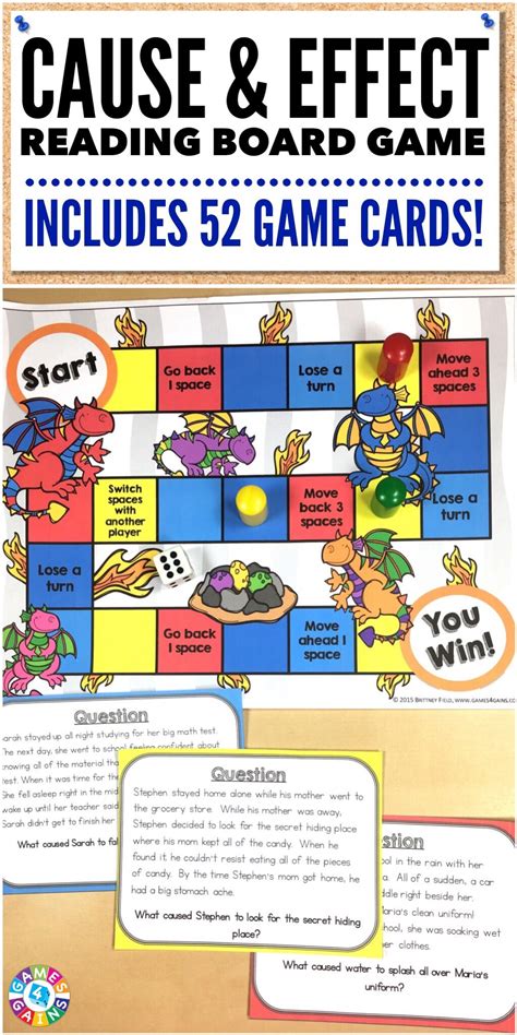 Cause And Effect Passages Task Cards Activity Ela Game Reading