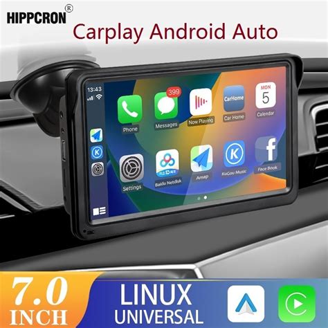 Hippcron CarPlay Android Auto Carro Rádio Bluetooth Multimídia Video