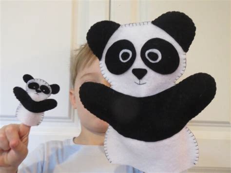 Panda Puppet Panda Bear Panda Toy Hand Puppet Finger