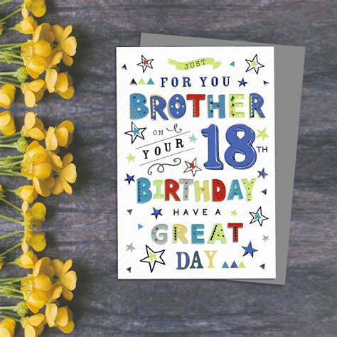 Youre 18 Brother Birthday Card