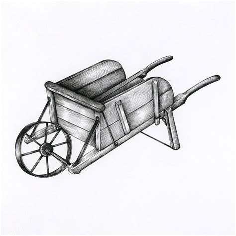 Hand Drawn Wooden Cart Isolated On Background Free Image By Rawpixel