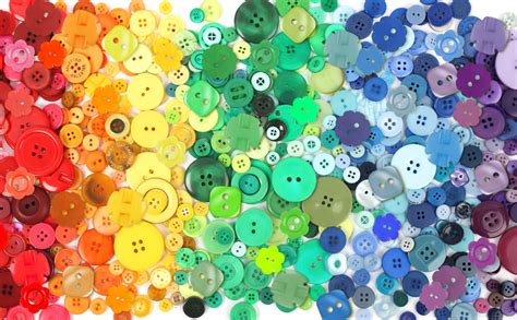 Vgoodall 1000pcs Colourful Buttons Plastic Craft Buttons Round Button