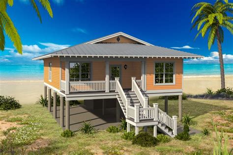 Plan 68568vr 3 Bed Beach Bungalow With Lots Of Options Beach House