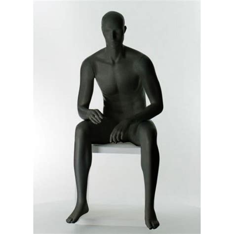 Male Mannequin Seated With Head Black Color