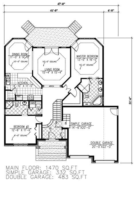 Modern Style House Plan 2 Beds 2 Baths 1470 Sqft Plan 138 374