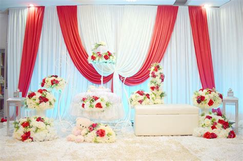 Gambar hiasan pelamin berendoi di majlis cukur jambul. Pelamin buaian berendoi. Cukur jambul. Aqiqah. Naming ...