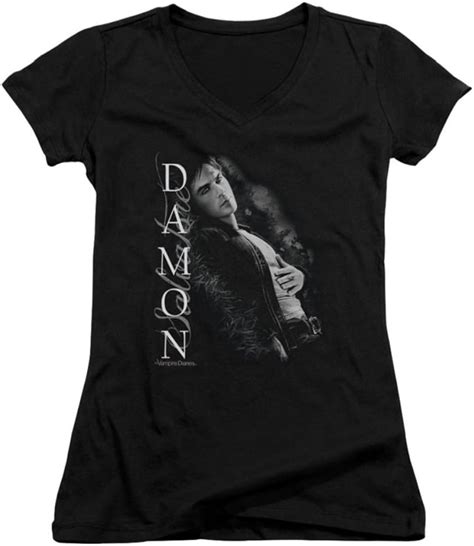 Vampire Diaries Damon Besides Me Black T Shirt Minaze