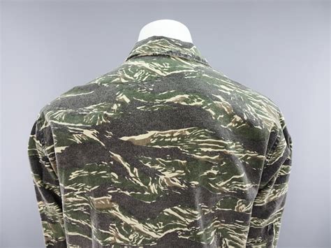 Vintage Tiger Stripe Camo Shirt Jacket Vietnam War Jungle Etsy