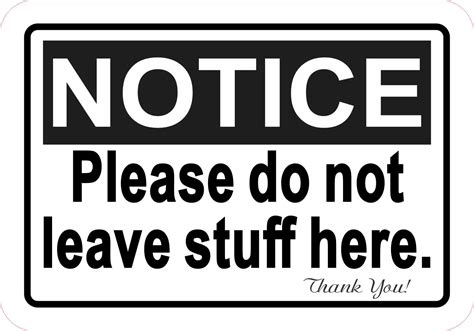 Stickertalk Do Not Leave Stuff Here Magnet 5 Inches X 35 Inches