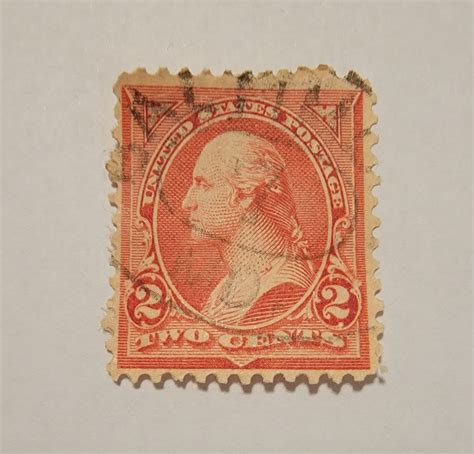 1890 1893 Rare 2 Cent Left Facing George Washington Stamp Etsy