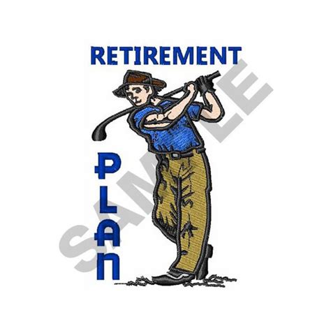 Retirement Plan Embroidery Design Machine Embroidery Etsy